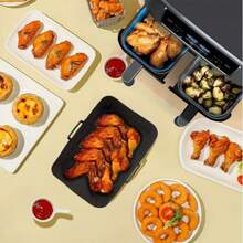 Reusable Non-Stick Silicone Air Fryer Liner Tray, Suitable For Pans, Ovens, Air Fryers And Outdoor Cooking, Easy To Clean Tray (Mini Cake Mold) - Multicolor - View 6