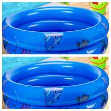 1pc Extra Large Thick Double-Layer Beach Pool, 90*90cm, Suitable For Beach, Lawn, Garden, Summer Pool Party, Cross-Border Hot-Selling Beach Pool, Beach Essential, Beach Accessory, Pool Float - Multicolor - View 7