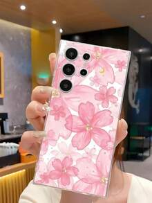 1个粉色花朵软壳手机壳，兼容华为荣耀、Galaxy A04e/12/A13/A14/A34/A50/A52/A53/A54/S21/S22/S23/S24/S25/S25Ultra/S26/S26 Plus/S26 Ultra、6A/7A/8A、12T/13T - 無色 - 查看 4