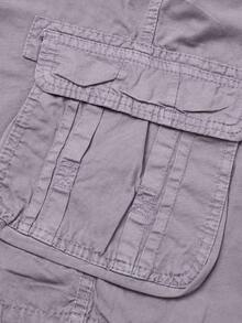 Men's Cargo Shorts Washed Cotton Casual  Multi Flap Pockets Lightweight Comfortable Summer Bottoms For Urban Streetwear Daily Commute Weekend Outings,Mens Clothes - Xám - Xem 8