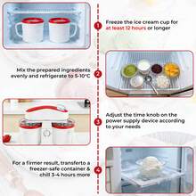 Pukomc Home Ice Cream Maker 10T - The Ultimate Tool For Homemade Desserts, Smoothies And Frozen Yogurt | Removable Design For Easy Cleaning | Perfect For Home Kitchens, Summer Parties And Beginners! - US A Type Plug(110-127V) - View 6