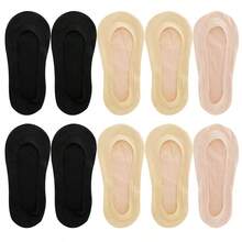 女士隐形低帮夏季薄款透气硅胶防滑冰丝船袜 - 彩色 - 查看 12