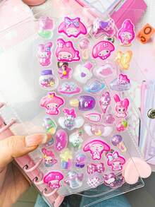 Non-Repeating Pattern Waterproof Stationery Sticker Gift Box, Birthday Gift - Multicolor - View 7