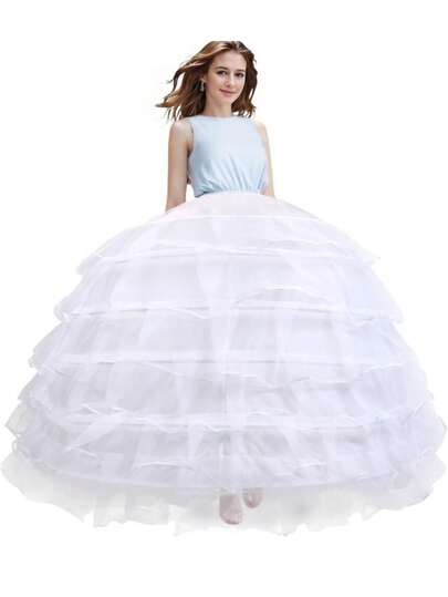 New Arrival! 6-Hoop 6-Layered Tulle Petticoat For Bridal Gowns - Extra Full & Fluffy Ballroom Wedding Skirt Support, Perfect For Prom, Photoshoot, And Holiday Gifts (Christmas/Valentine's Day)