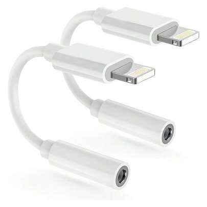 3.5mm耳机插孔适配器音频线，兼容 14 Pro Max/14 Pro/14 Plus/14/13/12/11/X/Pro Max系列