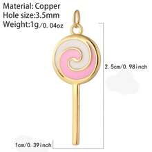 1件铜质创意新款时尚简约优雅配饰，DIY手链、包包、项链、耳环工艺组件 - 彩色 - 查看 7