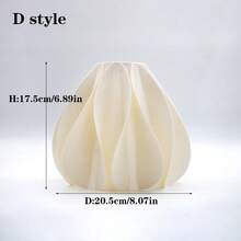 Small 3D Printed Lamp Shade, Nordic Modern Minimalist Dining Room Bedroom French Cream Style Petal ABS Plastic Lamp Shade, E14 Lamp Socket (Comes With Socket Ring), Excluding Power Supply - 3D Lampshade - View 14