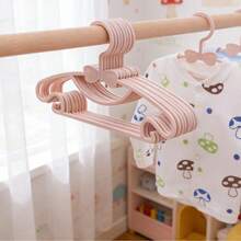 10pcs Pink Clothes Hangers, Portable Plastic Coat Hangers Organizer - Pink - View 4
