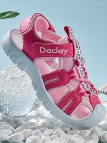 儿童休闲运动凉鞋，轻便时尚儿童户外凉鞋，男女童均适用 - 玫紅色 - 查看 8