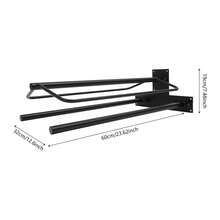 gladney 4-Pack Wall-Mounted Carbon Steel Saddle Racks With Double Pad Bars - Heavy-Duty Space-Saving Stable Storage - Black - View 3