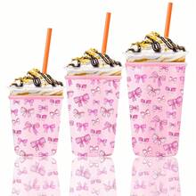 3pcs Reusable Neoprene Iced Coffee Cup Sleeve, Fits Large Cups, Compatible With Various Brands Of Iced Tea And Coffee Cups, Suitable For Hot And Cold Drinks, Great For Valentine's Day - Multicolor - View 24
