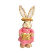 Easter Rabbit Decoration Bunny Figure Cattail Craft Ornament Home Holiday Cute Bunny Home Decoration Easter Rabbit Decoration - 氣球-1個 - 查看 10