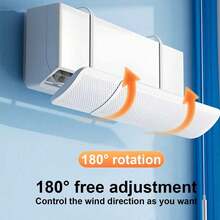 1pc Adjustable Air Conditioner Wind Baffle, Air Outlet Deflector Board To Prevent Direct Blowing - White - View 11