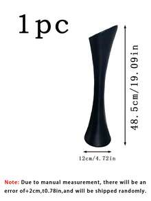 1个高品质黑白复古花瓶，现代奢华落地大花瓶，塑料材质，适用于水培、干花和人造花，非常适合花束/婚礼、家居客厅装饰、阳台、走廊、婚礼、办公室、派对、乔迁、情人节（不含鲜花） - 1PC - 查看 6