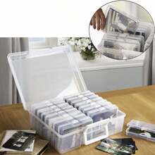 1PC Photo Storage Box 1600 6 X 4 Picture Album Organizer Photograph Container Case - Clear - View 9