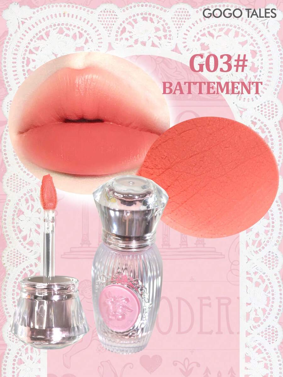 GOGO TALES GOGOTALES 甜美粉红芭蕾雾唇泥，低饱和度裸色，轻盈不拔干，滋润丰盈，百搭持久，哑光丝绒质地，适合日常自然妆容 - G03# BATTEMENT - 查看 1