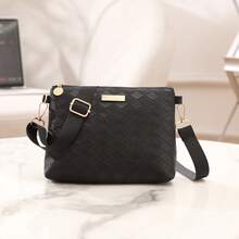 Women's Fashion Rhombus Shoulder Bag Crossbody Bag - Black - View 2