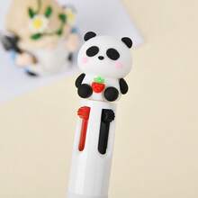 1/5/10支装随机混色圆珠笔套装，款式新颖，心形设计，四色可伸缩圆珠笔 | 婚礼季完美礼物，适合女性、学习、护理、办公用品、学校用品、办公桌配件、复活节礼物、彩色笔、母亲节礼物、成人礼物、毕业派对用品 - 紅色 - 查看 5