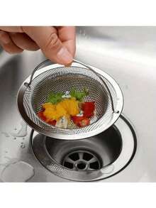 1/2/3 pezzi Filtro per lavandino in acciaio inossidabile, Filtro per scarico del lavello da cucina, Raccoglitore di rifiuti alimentari adatto alla maggior parte degli scarichi del lavello, Cestello filtro per lavello da cucina, Accessori per la cucina, Gadget da cucina, Accessori per il bagno, Coperchio per scarico del bagno - Multicolore - Visualizzare 1