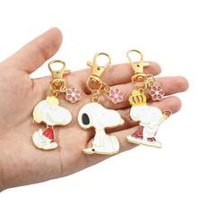 Creative Sakura Snoopy Cartoon Keychain Cute Doll Car Keychain Couple Bag Pendant Birthday Gift Small Gift Random Style - Multicolor - View 6