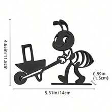 Ant-Shaped Roll Paper Holder, Toilet Paper Holder Bathroom Creative Ornaments, Multi-Functional Paper Towel Storage Crafts, Plastic Material (Excluding Paper Towels) - Black - View 8