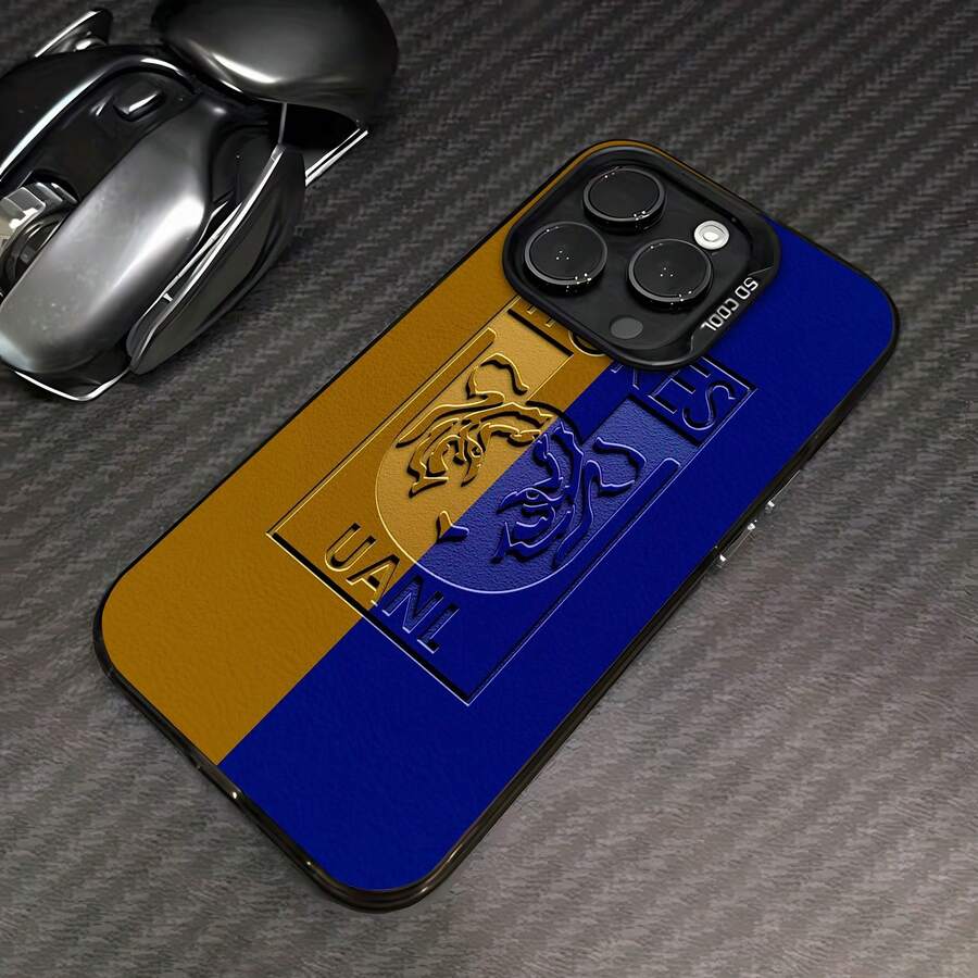 Logotipo de los Tigres UANL en dorado y azul. Esta elegante funda es compatible con Samsung, Apple, VIVO, OPPO, , Transsion, ,  y Honor. Fabricada en silicona TPU, ofrece protección contra golpes y caídas, además de una sensación superior. Es el regalo ideal para familiares, amigos y seres queridos, y la opción perfecta para San Valentín y Año Nuevo. - Negro - Ver 1