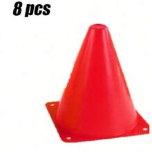 10pcs Children Football Training Standard School Traffic Cone Obstacle Marker Bucket, Multi-Cone Bucket Sports Equipment, Training Aids For Footwork, Agility, Speed, Red - Orange - View 25