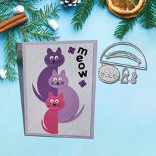 1 Piece Cat Scrapbooking Die - Ideal For Papercrafting, Card Making, Scrapbooking And DIY Album Decorating, The Die Features Metal Construction. - Multicolor - View 6