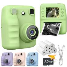 Appareil photo selfie instantané pour enfants, caméra numérique HD 1080P, appareil photo instantané multifonction avec cadres amusants et filtres de couleur, délai de prise de vue de 3s/5s/10s, cadeau de Noël et d'anniversaire pour les enfants de 3 à 12 ans, cadeau de rentrée scolaire - A29 - Voir 4