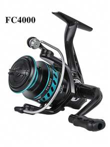 BILLINGS 纺车轮，淡水海水两用，最大拖拽力10公斤，金属线杯，超顺滑，5.2:1齿轮比，折叠式摇臂方便携带，左右手可互换 - 彩色 - 查看 12