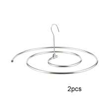 1pc Stainless Steel Spiral Clothes Drying Rack, Minimalist Round Space-Saving Bedsheet Hanger - Multicolor - View 10