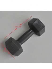 1 pieza(s) Mancuerna hexagonal multicolor de 1KG, Fitness/Yoga/Entrenamiento en casa - Gris - Ver 3