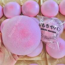 草莓粘面包超柔软粉色大面包慢回弹挤压玩具，逼真食物减压玩具 - 彩色 - 查看 2