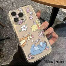 迪士尼小熊维尼樱花手机壳，兼容iPhone 17/17 Pro/17 Pro Max/17 Air/16/15/14/13/12/11/X系列，iPhone 17 Pro Max手机壳，iPhone 17 Pro手机壳，iPhone 17手机壳，送给女朋友的圣诞礼物 - 無色 - 查看 5