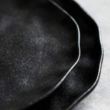 Ceramic Steak Plate, Pasta Plate, Dessert Plate, Nordic Style High-End Tableware Shallow Dish - Black - View 7