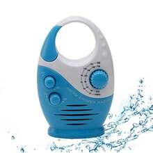 Radio de ducha baño AM/FM colgante impermeable volumen ajustable azul - Azul / Patchwork - Ver 9