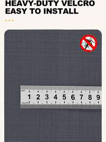 1pc Mosquito Net Window With Zipper, Self-Adhesive No Drill Invisible Mesh Screen, Insect Proof For Living Room Bedroom, Easy Installation - White - View 9