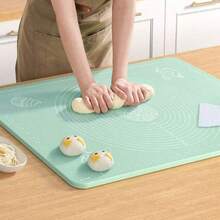 1pc Extra Large 70/65/50cm Silicone Baking Mat, Pastry Kneading Rolling Mat, Non-Stick Cooking Mat For Crepes, Pizza Dough, Baking In Kitchen - Multicolor - View 1