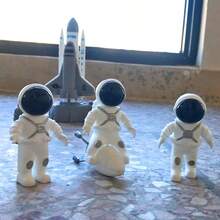 Large White Airplane Toy Spacecraft Model, New Year Holiday Gift, Space Rocket Plane Astronaut Toy For Children Boys, New Year Gift, Birthday Gift - White - View 9