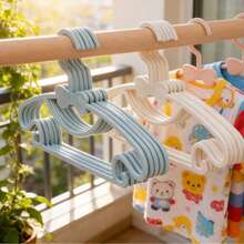 10pcs Pink Clothes Hangers, Portable Plastic Coat Hangers Organizer - Pink - View 5