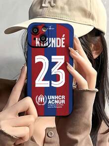 Camiseta de Koundé con el número veintitrés para ACNUR (ACNUR). Esta elegante funda es compatible con Samsung, Apple, VIVO, OPPO, , Transsion, ,  y Honor. Fabricada en silicona TPU, ofrece protección contra golpes y caídas, además de una sensación superior. Es un regalo ideal para familiares, amigos y seres queridos, y una opción perfecta para San Valentín y Año Nuevo. - Negro - Ver 3