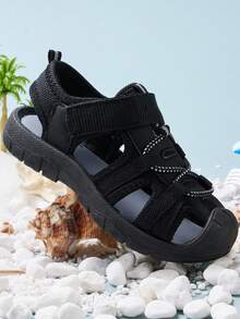 儿童休闲运动凉鞋，轻便时尚儿童户外凉鞋，男女童均适用 - 黑色 - 查看 3