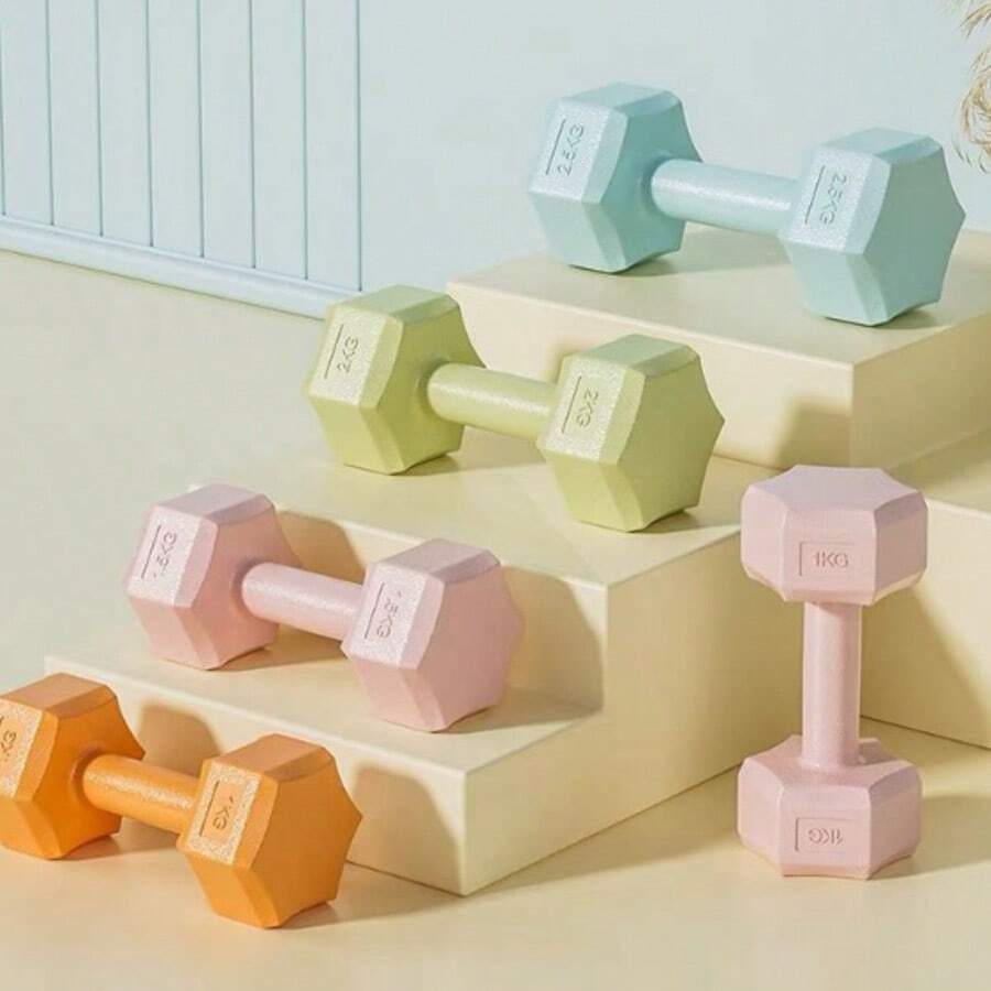 1 pieza(s) Mancuerna hexagonal multicolor de 1KG, Fitness/Yoga/Entrenamiento en casa - Gris - Ver 1