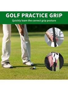 Caiton 1 pieza Entrenador de agarre de golf | Un accesorio de swing de golf que fortalece el agarre, mejora la precisión del tiro, entrena la postura correcta de la mano y mejora la técnica de swing. Perfecto para principiantes y golfistas avanzados (disponible en rojo y azul). - Multicolor - Ver 3