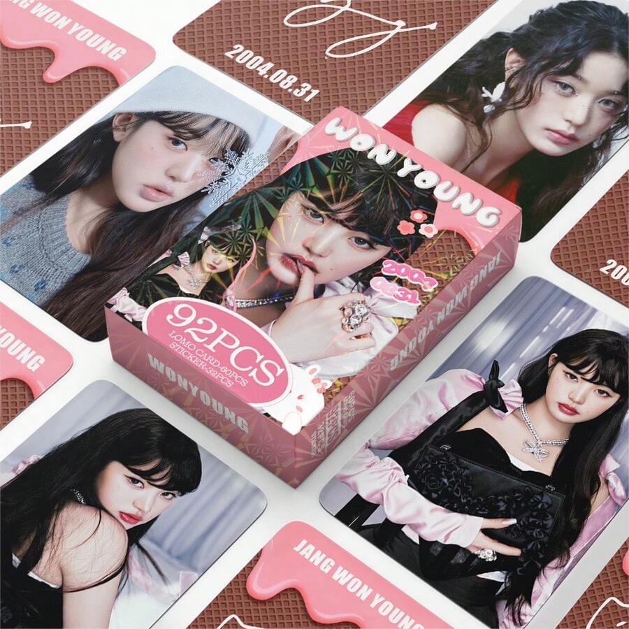 92张张元英明星照片卡、迷你贴纸、双面LOMO卡、粉丝收藏卡 - 生日礼物、节日礼物、完美礼物