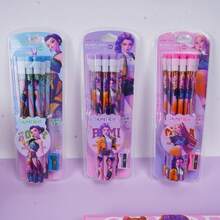 12pcs K-Pop 2026 Girl Group Ghost Hunter Erasers + 1pc Pencil Sharpener - Large Cartoon Learning Pencils, K-Pop Stationery Set [Random Style Shipped] - A - View 1