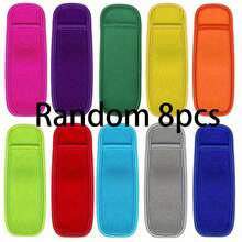 1pc/6pcs Reusable Washable Ice Pop Sleeves, Ice Pop Holder, Neoprene Ice Pop Jacket, Back To School Summer - Multicolor - View 7