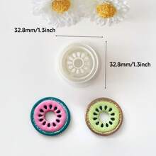 1pc/2pcs Kiwi Lemon Shaped Polymer Clay Earring Mold, DIY Jewelry Pendant Mold Handcraft Tool - White - View 9