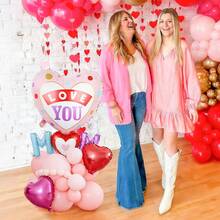 25 Stücke Herz-verknüpfter Ballon Set für den Muttertag, enthält Herz-verknüpfte Ballons, herzförmige Ballons, Latex Ballons, geeignet für Muttertagsparty, Geschenk für Mama, Geburtstagsdekoration, Feiertagsdekoration, Jahrestag, Fotorequisiten - Mehrfarbig - Übersicht 5