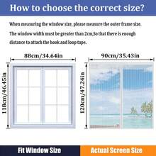 Lưới chống côn trùng từ tính, lưới cửa sổ và cửa ra vào bằng sợi polyester cải tiến, lưới chống côn trùng đóng bằng nam châm - Màu trắng - Trắng - Xem 13